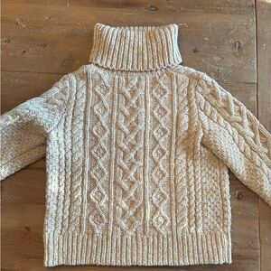 Banana Republic Cable Knit Turtleneck Sweater - Cream